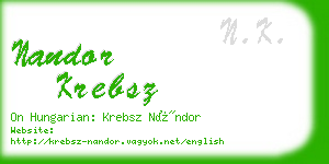 nandor krebsz business card